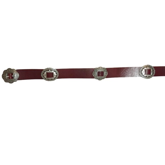 IDYLLWIND M. LAMBERT Womens XL (39-43) Brown Leather Concho Belt main image 7